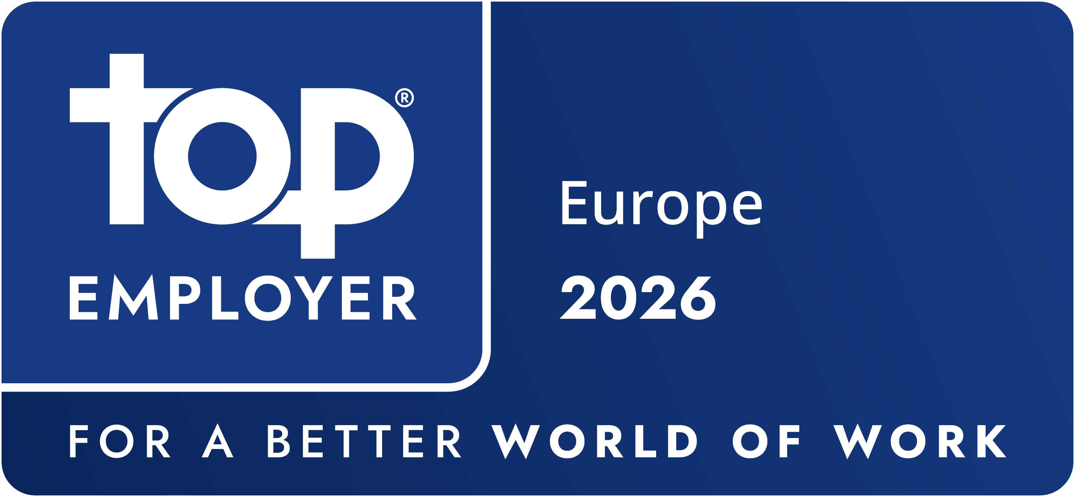 Top Employer Europe 2026. Certified excellence in employee conditions